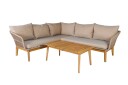 Venture Design Chania sofagruppe Natur med brun pute 2st 3-seterende & bord 110x60 cm Natur