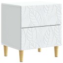  Nattbord 2 pcs Hvit 43 x 34,5 x 48 cm Konstruert tre