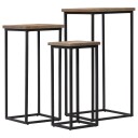 vidaXL Plantebord 3 deler gjenvunnet teak