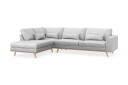 Copenhagen 4 seters Venstrevendt L formet Sjeselongsofa i Stoff   Lys grå