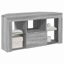 Hjørne LED TV skap Grå Sonoma 106 x 40 x 50 cm Konstruert tre
