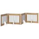Vidaxl Foldbar Hundegitter Med Stativer 4 Stk. Artisan Eik 321 cm