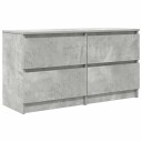 TV benk betonggrå 100x35x54 cm konstruert tre