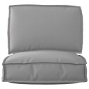 vidaXL Pallet Pute Sett Oxford Stoff Grå 60 x 60 x 52 cm