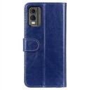Nokia C32 Lommebok-deksel med Magnetisk Lukning Blå