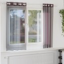  Voilegardiner med grommets 2 stk lilla 140x140 cm 8721158551177