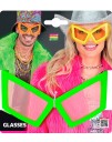 Store Neongrønne 80-talls Partybriller UV Glow 80/90 Tallet 28627