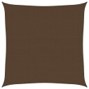 vidaXL Solseil 160 g/m² brun 5x5 m HDPE