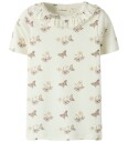 Lil" Atelier T skjorte NmfLayo Coconut Melk/Flower Lil Atelier 5 år 110 T skjorte Hvit Lilla