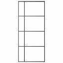 vidaXL Skyvedør frostet ESG-glass og aluminium 90x205 cm svart