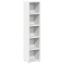  CD-hyller 2 stk hvit 21x16x93,5 cm konstruert tre