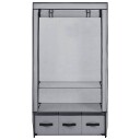 vidaXL Garderobe grå 87x49x159 cm stoff