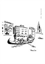 Venice Italy Art Print With Gondolier On The Grand Canal Plakat Plakat / 70x100cm