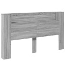 Hodegavlskap med LED med hylle Grå Sonoma 180 x 16,5 x 103,5 cm