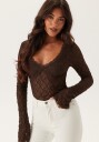 Bubbleroom V Neck Lace Top