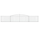 vidaXL Gabionkurver buede 20 stk 400x30x60/80 cm galvanisert jern