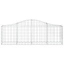 vidaXL Gabionkurver buede 4 stk 200x30x60/80 cm galvanisert jern