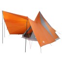 Tipi telt med tak Grå og Oransje 510 x 690 x 330 cm taft