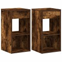  Nattbord med skuff 2 stk røkt eik 35x34x66,5 cm 8721158576019
