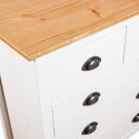 vidaXL Skjenk Hill hvit 79x40x80 cm heltre furu