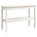 vidaXL Konsollbord hvit 110x40x75 cm heltre furu