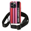 Karl Lagerfeld Klhcp14xststp Iphone 14 Pro Max 6,7" Hardt Deksel Rosa/Rosa Stripe Stropp