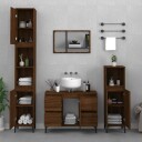 vidaXL Servantskap brun eik 80x33x60 cm konstruert tre