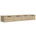 vidaXL Veggskap 2 stk sonoma eik 68x30x20 cm konstruert tre