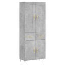  Highboard betonggrå 69,5x34x180 cm konstruert tre