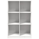 Bokhylle hvit 70x33x110 cm heltre furu