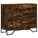  Kommode røkt eik 91x35,5x74,5 cm konstruert tre 8721102834707