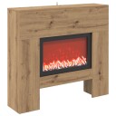 vidaXL Elektrisk peis Artisan eik 100 x 24,5 x 90 cm Konstruert tre
