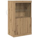  Sideboard med LED Lys Artisan Eik 60,5x37x100 cm