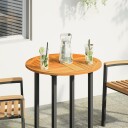  Bordplate Ø70x2 cm rund heltre akasie