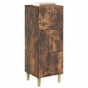 vidaXL Skuffeskap Røkt Eik 33 x 34,5 x 90 cm Konstruert tre