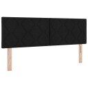  LED Hodegavl Diamantblokker Design Svart 144 cm Stoff