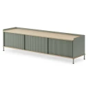 Muuto Enfold skjenk 186 x 45 cm    oiled oak Dusty Green