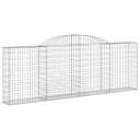 vidaXL Gabionkurver buede 5 stk 300x30x100/120 cm galvanisert jern