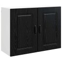 vidaXL Oppvaskmaskin-panel Kalmar Svart Eik 80 x 31 x 60 cm