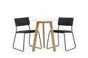 Venture Home Leonora Matgruppe 65 cm Rund med 2 Kenth Stoler Sort
