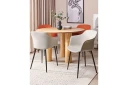 Sett med 2 spisestoler Elim - Beige, svart