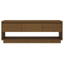 vidaXL TV-benk honningbrun 110,5x34x40 cm heltre furu
