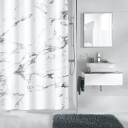 Kleine Wolke Marble dusjforheng, 180x200 cm, hvit m/ mønster