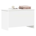 vidaXL Oppbevaringskiste Hvit 80 x 40 x 50 cm Konstruert tre