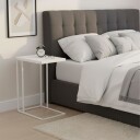 C formet sidebord – trelignende topp metallramme