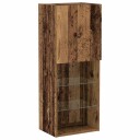  TV benk med LED lys i gammelt tre 40,5x30x102 cm