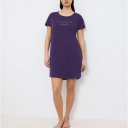 Triumph Nightdress Short Sleeve Lilla bomull 40 Dame