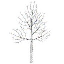 vidaXL Vegghengt LED-juletre 210 cm 312 LED-lys Flerfarget Stål Svart