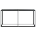 vidaXL Konsollbord svart 160x35x75,5 cm herdet glass