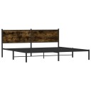  Sengeramme i metall uten madrass røkt eik 193x203 cm 8721102952609